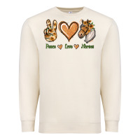 Sandshell Peace Love Horses Premium Sweatshirt - Jasminsmagicworld