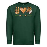 Sports Green Peace Love Horses Premium Sweatshirt - Jasminsmagicworld