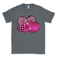 Charcoal Heather breast cancer hearts Classic Tee - FaDigitalArtStudio