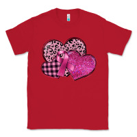 Red breast cancer hearts Classic Tee - FaDigitalArtStudio