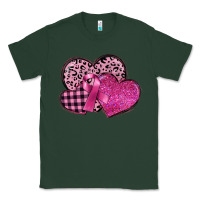 Sports Green breast cancer hearts Classic Tee - FaDigitalArtStudio