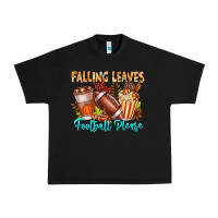 Black Falling Leaves Football Please Urban Heavy Tee - CowhideDigitalArt