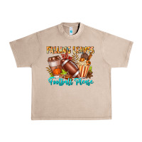 French Oak Falling Leaves Football Please Urban Heavy Tee - CowhideDigitalArt