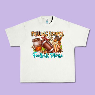 Falling Leaves Football Please Urban Heavy Tee Designed By Cowhidedigitalart