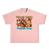 Salmon Falling Leaves Football Please Urban Heavy Tee - CowhideDigitalArt