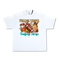 White Falling Leaves Football Please Urban Heavy Tee - CowhideDigitalArt