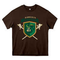 Chocolate Brown sioux city musketeers Heavy Core Tee - DesigneFamous