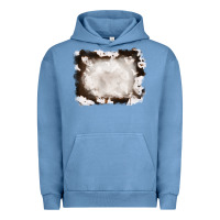 Pigment Pebble Blue cowhide frames background Urban Hoodie - RanaPortraitStore