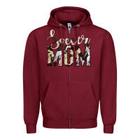 Burgundy soccer mom Zipper Hoodie - Jasminsmagicworld