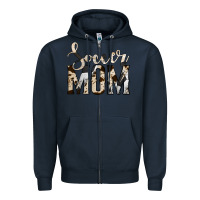 Navy soccer mom Zipper Hoodie - Jasminsmagicworld
