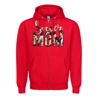Red soccer mom Zipper Hoodie - Jasminsmagicworld