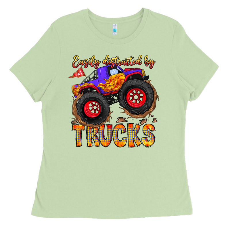 Easily Distracted By Trucks Ladies Tee by CowhideDigitalArt | Teevron