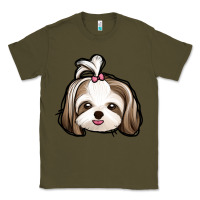 Army Green shih tzu Classic Tee - Jasminsmagicworld