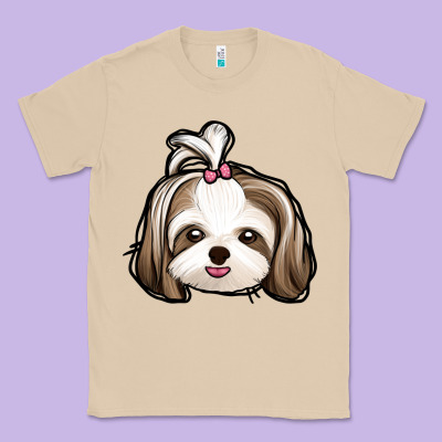 Shih Tzu Classic Tee Designed By Jasminsmagicworld