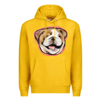 Lemon bulldog pink glitter Premium Hoodie - Jasminsmagicworld