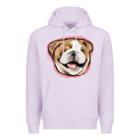 Lilac bulldog pink glitter Premium Hoodie - Jasminsmagicworld