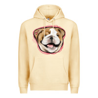 Pina Colada bulldog pink glitter Premium Hoodie - Jasminsmagicworld