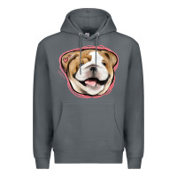 Rock bulldog pink glitter Premium Hoodie - Jasminsmagicworld