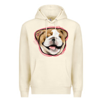 Sandshell bulldog pink glitter Premium Hoodie - Jasminsmagicworld