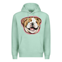 Seafoam bulldog pink glitter Premium Hoodie - Jasminsmagicworld