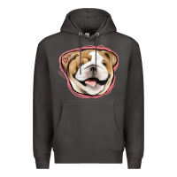Smoke bulldog pink glitter Premium Hoodie - Jasminsmagicworld