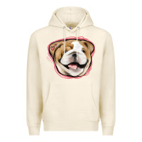 Tofu bulldog pink glitter Premium Hoodie - Jasminsmagicworld