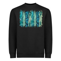 Black turquoise leopard watercolor brushstroke background Heavyweight Sweatshirt - RanaPortraitStore