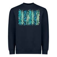 Navy turquoise leopard watercolor brushstroke background Heavyweight Sweatshirt - RanaPortraitStore