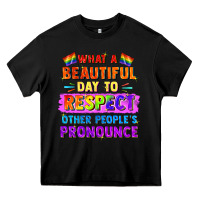 Black what a beautiful day to respect other people Heavy Core Tee - FaDigitalArtStudio