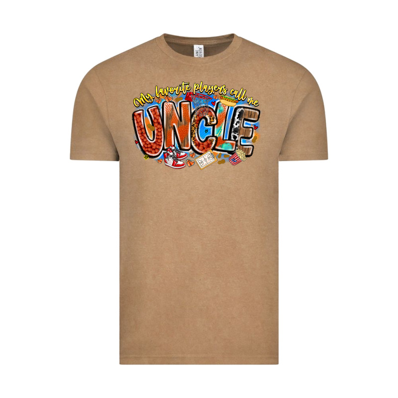 My Favorite Players Call Me Uncle Basketball Vintage Tee by CowhideDigitalArt | Teevron