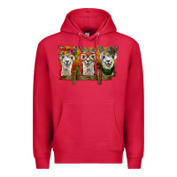 Cardinal Christmas alpacas Premium Hoodie - BarkalooDesign