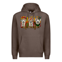 Coffee Christmas alpacas Premium Hoodie - BarkalooDesign