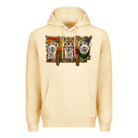 Pina Colada Christmas alpacas Premium Hoodie - BarkalooDesign