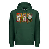 Sports Green Christmas alpacas Premium Hoodie - BarkalooDesign