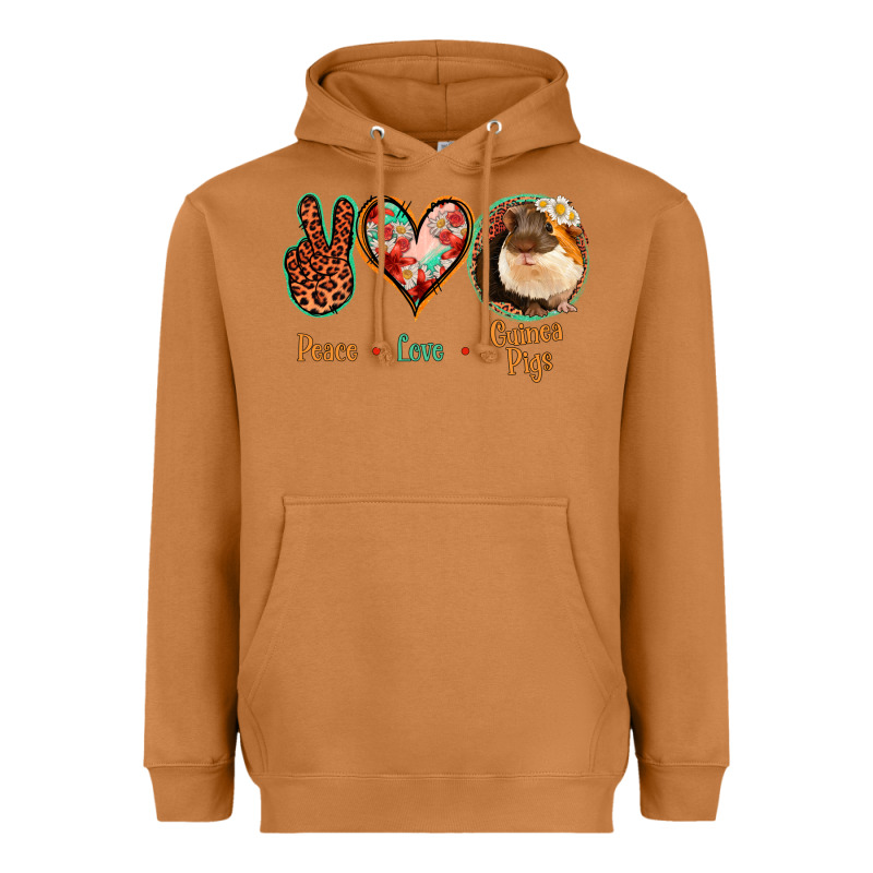Peace Love Guinea Pigs Heavyweight Hoodie by Jasminsmagicworld | Teevron