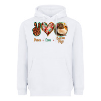 White Peace Love Guinea Pigs Heavyweight Hoodie - Jasminsmagicworld