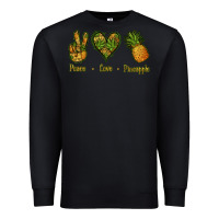 Black Peace Love Pineapple Premium Sweatshirt - Jasminsmagicworld