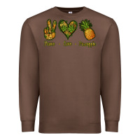 Chestnut Peace Love Pineapple Premium Sweatshirt - Jasminsmagicworld