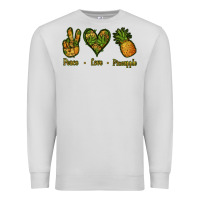 Dove Grey Peace Love Pineapple Premium Sweatshirt - Jasminsmagicworld