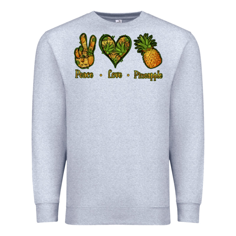 Peace Love Pineapple Premium Sweatshirt by Jasminsmagicworld | Teevron