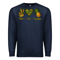 Navy Peace Love Pineapple Premium Sweatshirt - Jasminsmagicworld
