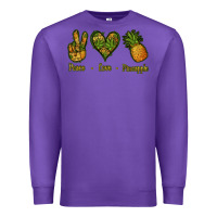 Purple Peace Love Pineapple Premium Sweatshirt - Jasminsmagicworld