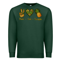 Sports Green Peace Love Pineapple Premium Sweatshirt - Jasminsmagicworld