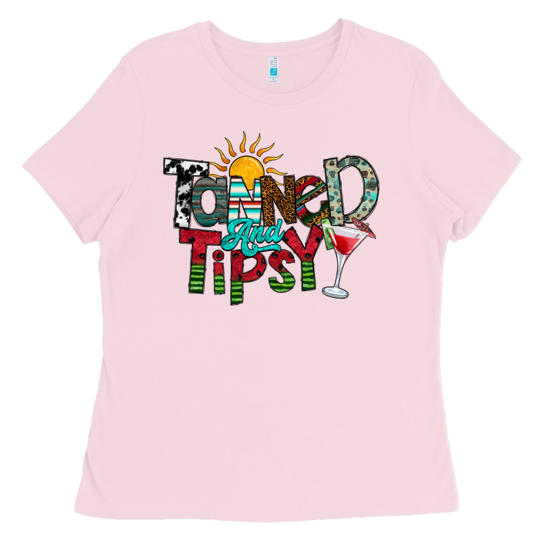 Tanned And Tipsy Ladies Tee by CowhideDigitalArt | Teevron