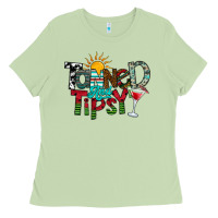 Matcha Tanned And Tipsy Ladies Tee - CowhideDigitalArt