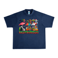 Navy happy hallothanksmas flamingo Urban Heavy Tee - CowhideDigitalArt