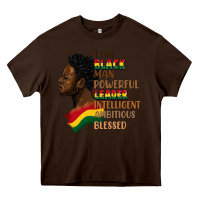 Chocolate Brown I am black man Heavy Core Tee - FaDigitalArtStudio