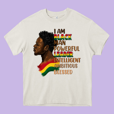 I Am Black Man Heavy Core Tee Designed By Fadigitalartstudio