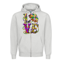 Dove Grey mardi gras love with king cake Zipper Hoodie - RanaPortraitStore