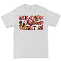 Dove Grey my dog is my valentine Premium Tee - FaDigitalArtStudio